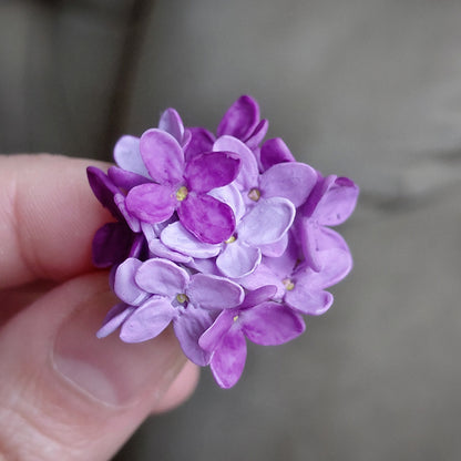 Lilac Flower Ring | Purple Floral Clay Jewelry
